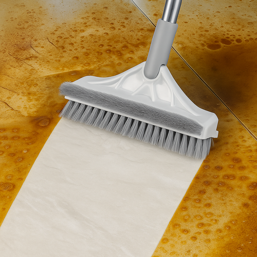 3-in-1 Rotating & Scraping Floor Scrub Brush