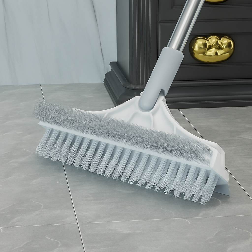 3-in-1 Rotating & Scraping Floor Scrub Brush