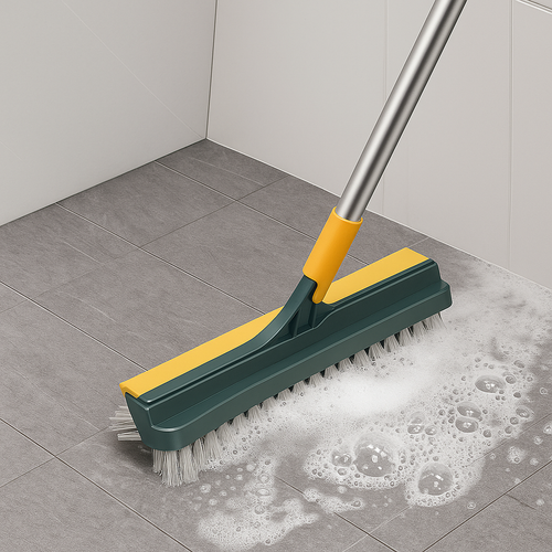 3-in-1 Rotating & Scraping Floor Scrub Brush