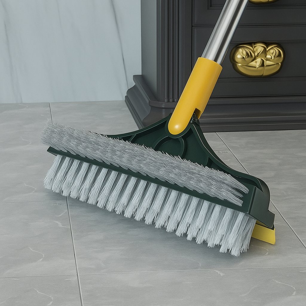 3-in-1 Rotating & Scraping Floor Scrub Brush