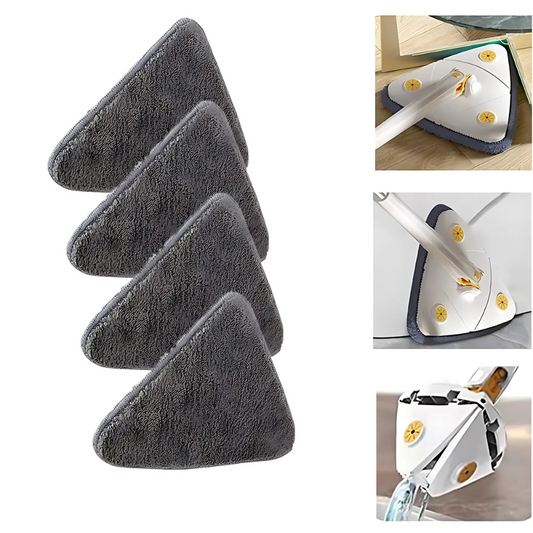 Adjustable & Rotatable Cleaning Mop Pads x4
